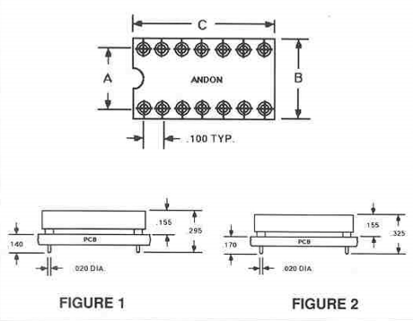 ANDON 200℃封閉框架ICDIP插座，不帶支架